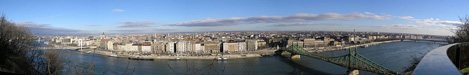 Panorama Budapest - Aussicht vom Gellertberg